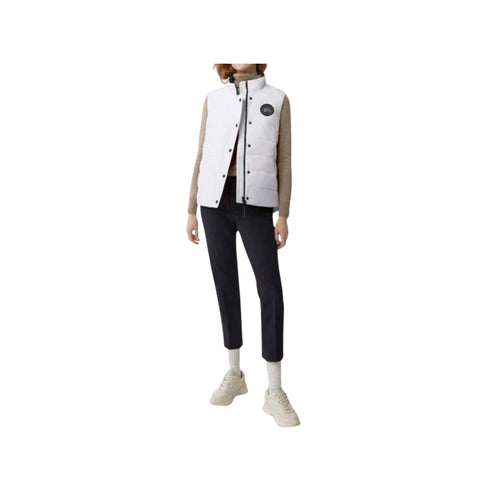 Gilet Donna Freestyle Vest con logo Black Label Ghiaccio CANADA GOOSE- Francavilla Moda
